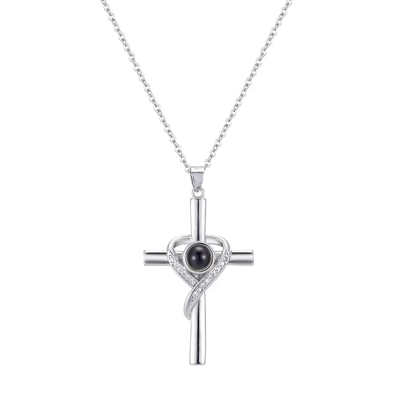 Heart Cross Necklace | Faith Jesus Necklace