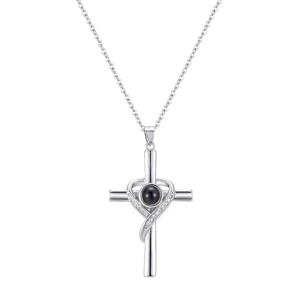 Heart Cross Necklace | Faith Jesus Necklace