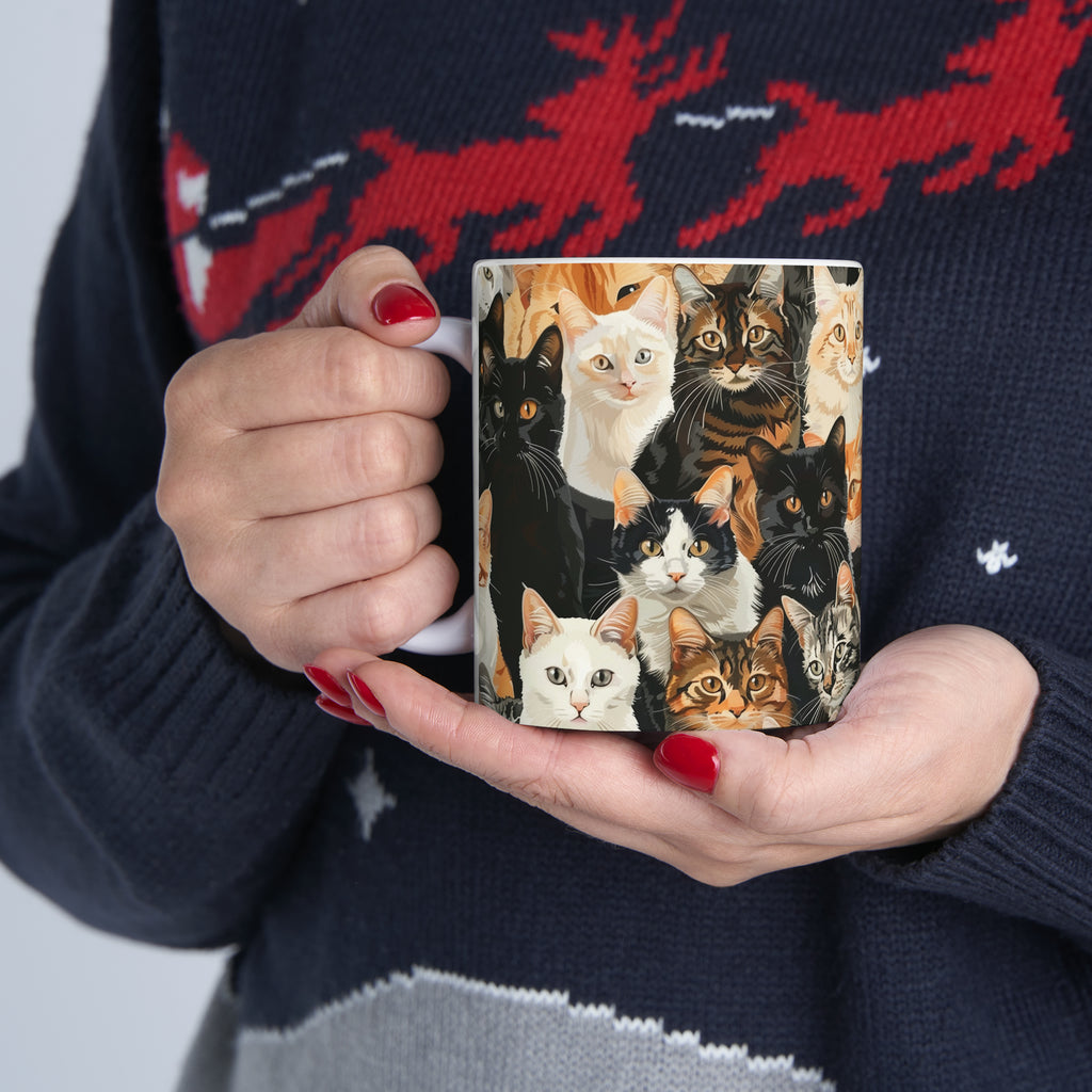 Cute Cats Mug | Cat Coffee Mug | Cute Cat Gift | Funny Cat Presents | Cat Mug 2 11oz