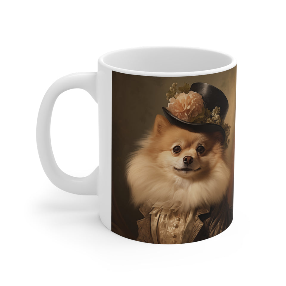 Classical Painting Pomeranian Mug 2 | Pomeranian Coffee Mug | Pomeranian Gifts | Pomeranian Presents | Pomeranian Mug 11oz