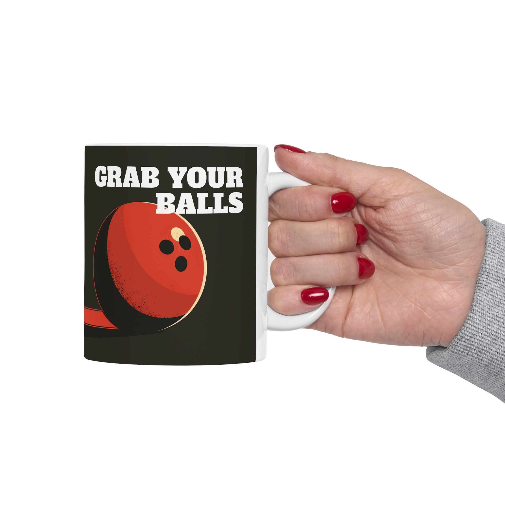 Funny Bowling Mug | Grab Your Balls Bowling Coffee Mug | Bowling Gifts | Funny Bowling Presents | Bowling Mug 2 11oz