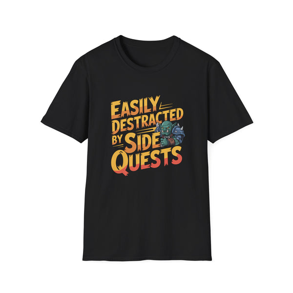 Easily Distracted By Side Quests T-Shirt — RPG Gamer Tee 5