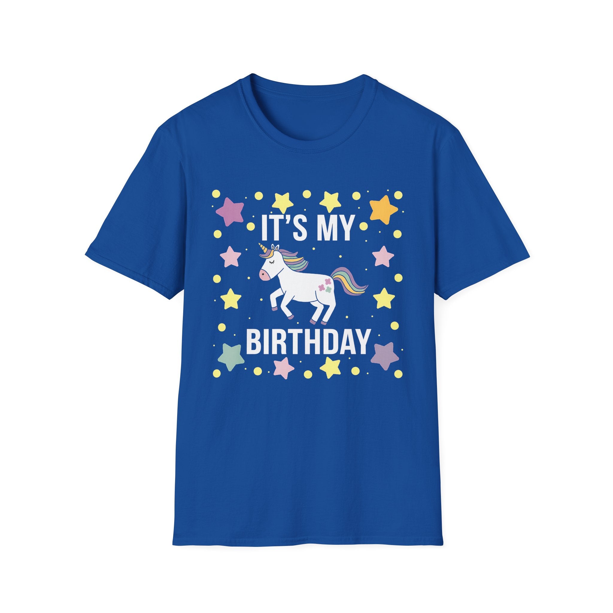 Unicorn It's My Birthday - Unicorn T-Shirt - Softstyle