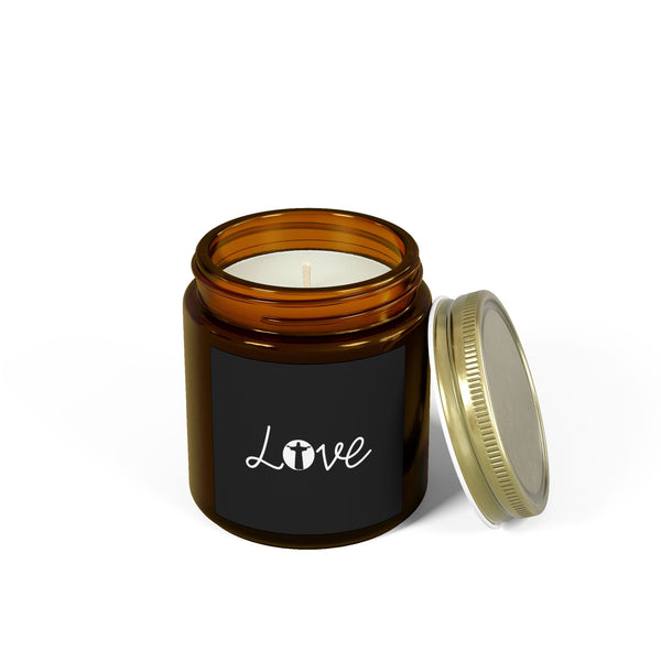 Love Jesus Faith Scented Candle - Christian Jesus Coconut Apricot Wax Candle (4oz, 9oz)