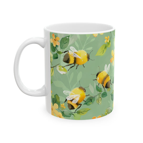 Bee Mug | Bee Gifts | Bee Presents | Watercolor Bees Ceramic Mug 11oz