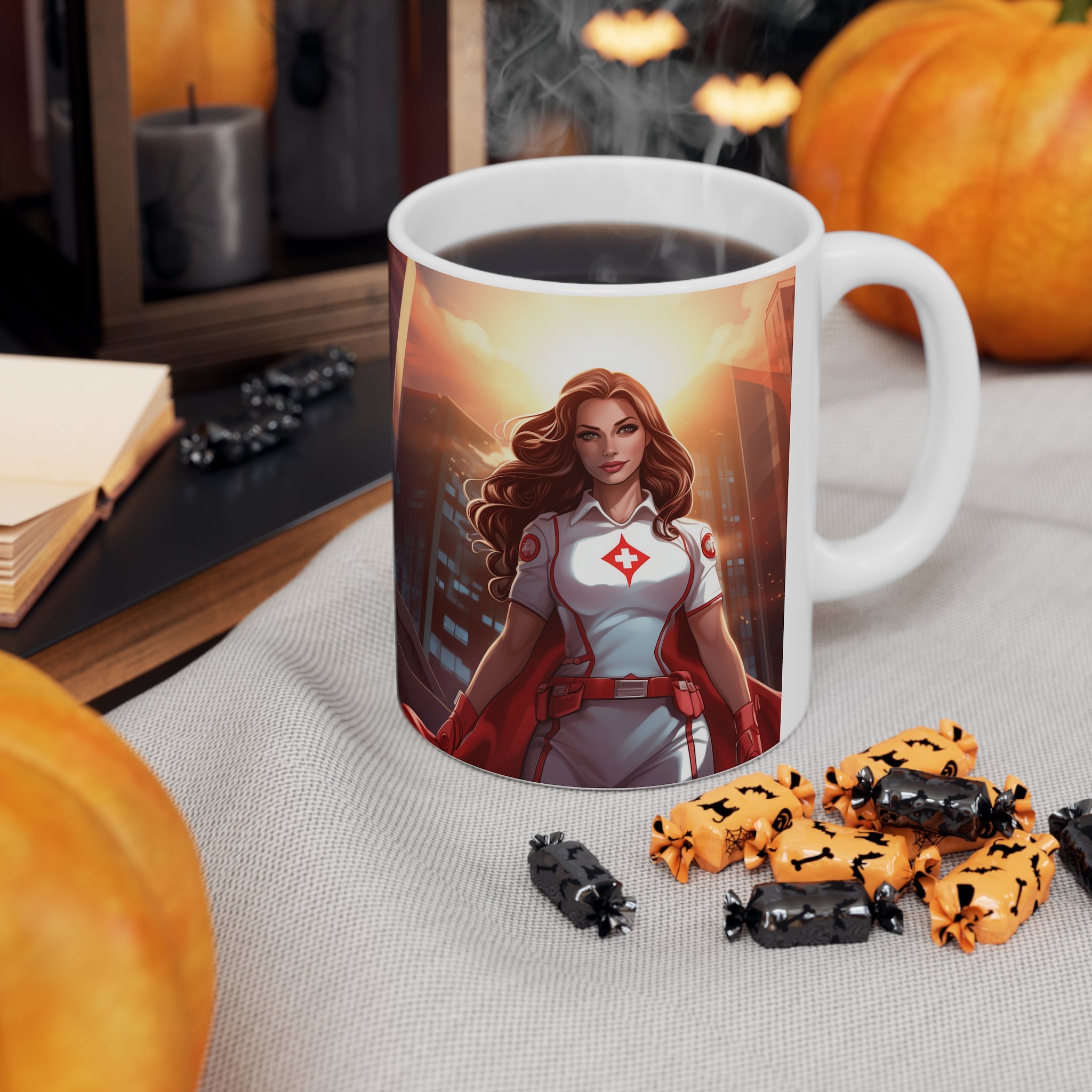 Superhero Nurse Mug | Nurse Gift | Future Nurse ICU Nurse Registered Nurse ER Nurse Pediatric Nurse Ceramic Mug 11oz
