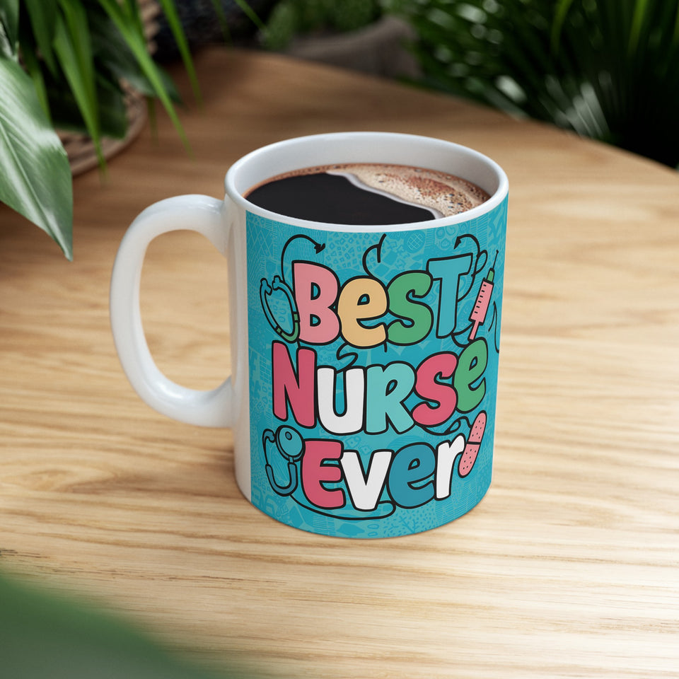 Best Nurse Ever Mug | Nurse Gift | Nurse Coffee Mug | Nurse Gift Ideas Mug 11oz 4