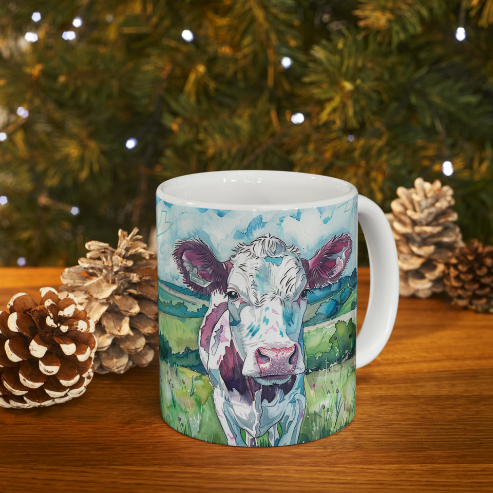 Cow Mug | Coffee Cow Mug | Cow Print Mug | Cow Presents | Highland Cow Mug 11oz