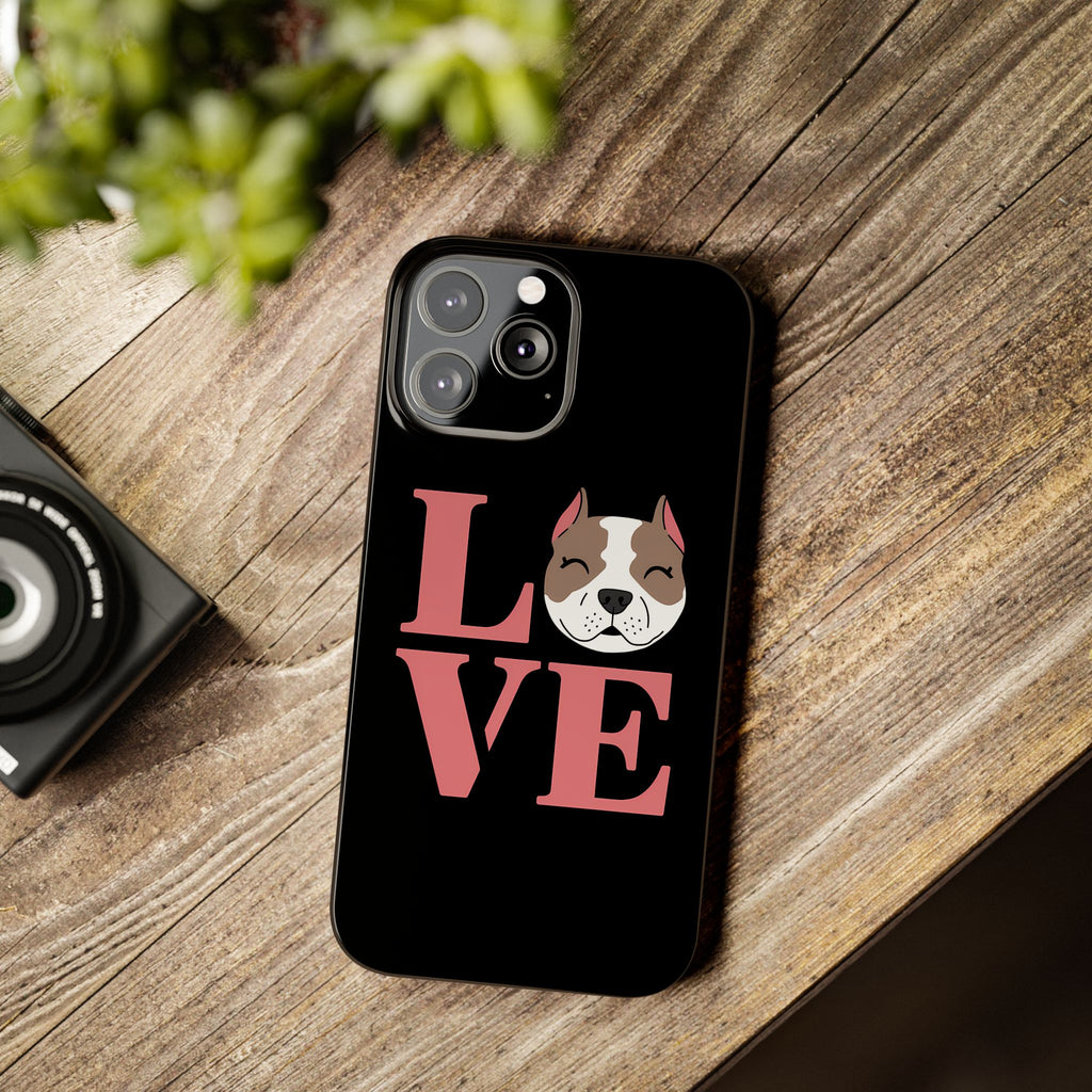 Premium Love Pitbulls iPhone Case | Pitbull Gifts Slim Phone Cases