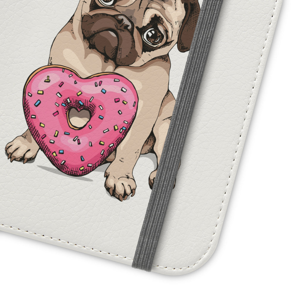 Pug Phone Case | I Love My Pug Wallet Phone Case | IPhone & Samsung Galaxy Pug Flip Cases White