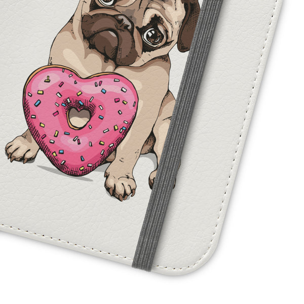 Pug Phone Case | I Love My Pug Wallet Phone Case | IPhone & Samsung Galaxy Pug Flip Cases White