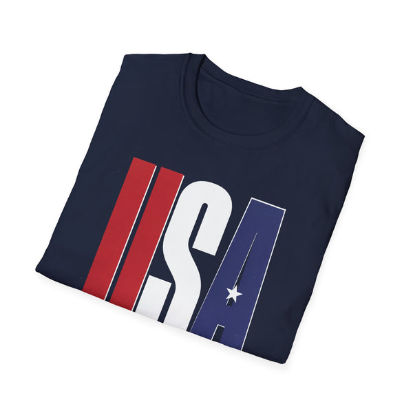USA Flag Graphic T-Shirt — Red White & Blue Patriotic Tee