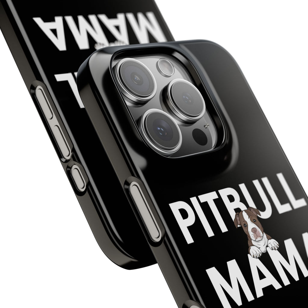 Premium Pitbull Mama 3 iPhone Case | Pitbull Gifts Slim Phone Cases
