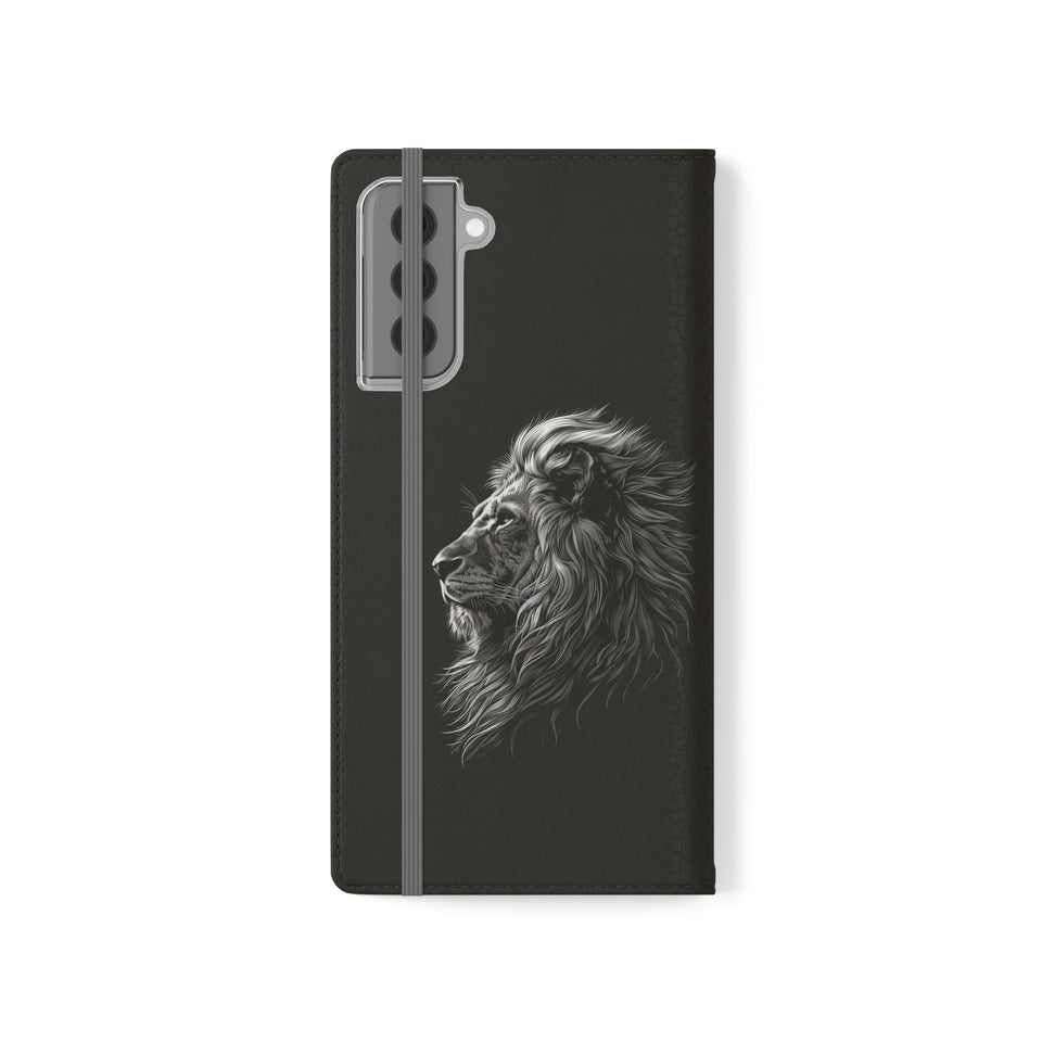 Lion Phone Case | Lion Wallet Phone Case Gifts | IPhone & Samsung Galaxy Lion Flip Cases