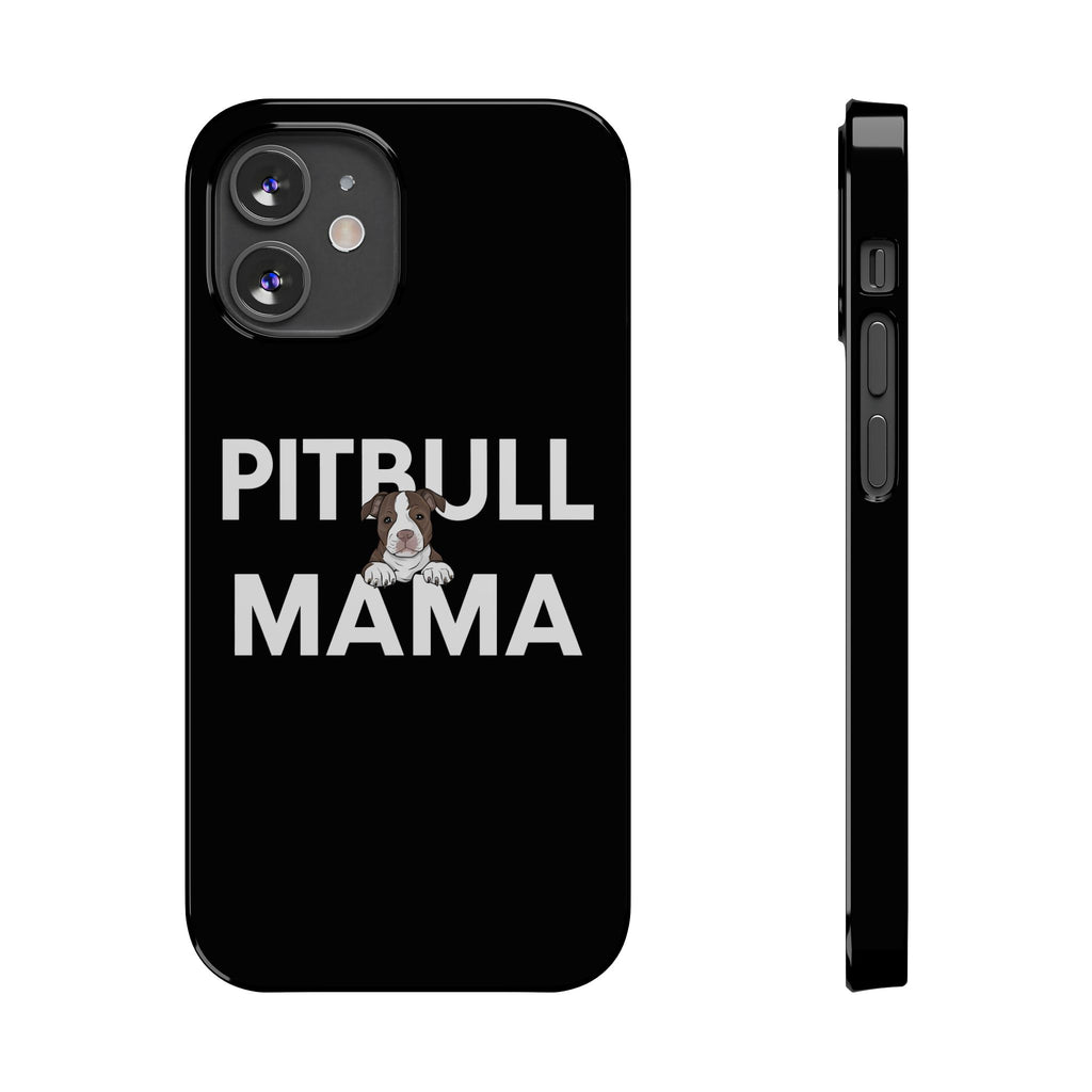 Premium Pitbull Mama 3 iPhone Case | Pitbull Gifts Slim Phone Cases
