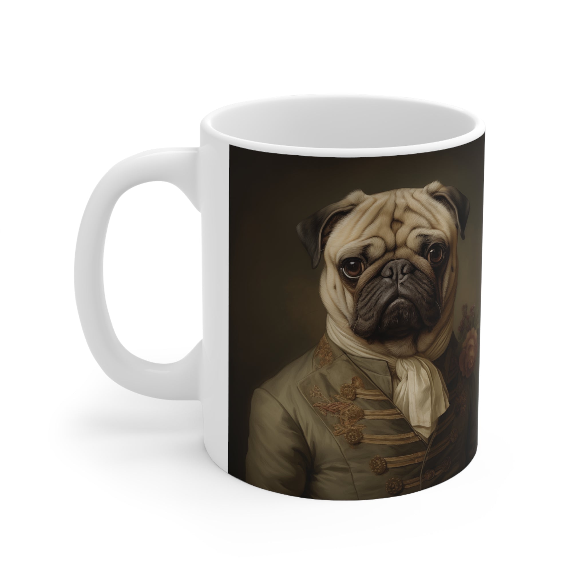 Classical Painting Pug Mug | Pug Coffee Mug | Pug Dog Gifts | Pug Presents | Pug Mug 11oz Main image