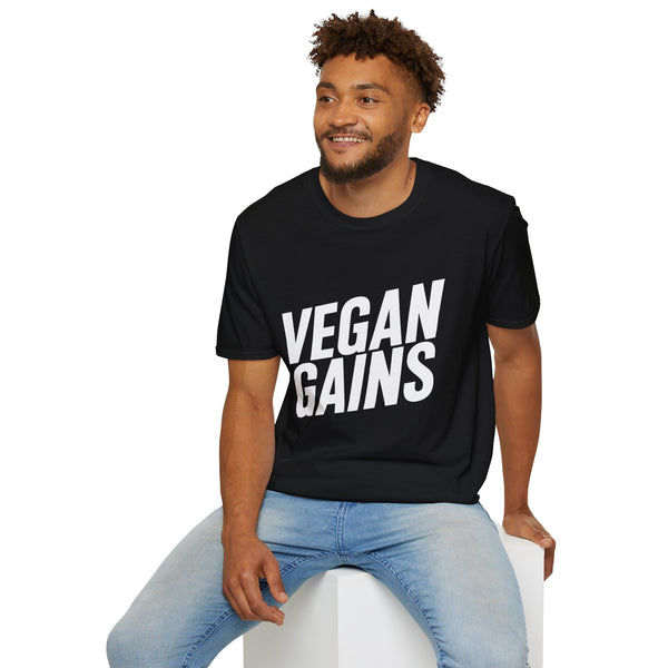 Vegan Gains T-Shirt — Plant-Powered Fitness Tee