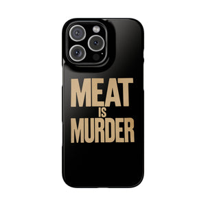 Premium Vegan Meat Is Murder iPhone Case | Vegan Gifts Slim Phone Cases Premium Vegan Meat Is Murder iPhone Case | Vegan Gifts Slim Phone Cases
