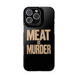 Premium Vegan Meat Is Murder iPhone Case | Vegan Gifts Slim Phone Cases Premium Vegan Meat Is Murder iPhone Case | Vegan Gifts Slim Phone Cases