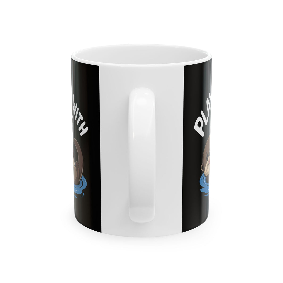 Plays Well With Otters - Otter Ceramic Mug | Otter Gifts (11oz)