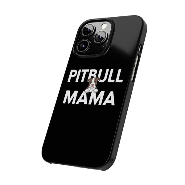 Premium Pitbull Mama 3 iPhone Case | Pitbull Gifts Slim Phone Cases