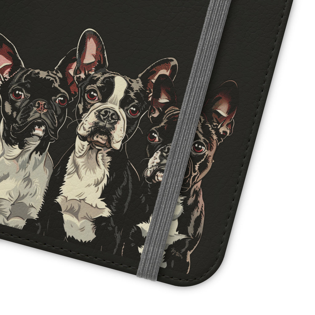 Boston Terrier Phone Case | Boston Terrier Wallet Phone Case | IPhone & Samsung Galaxy Boston Terrier Flip Cases