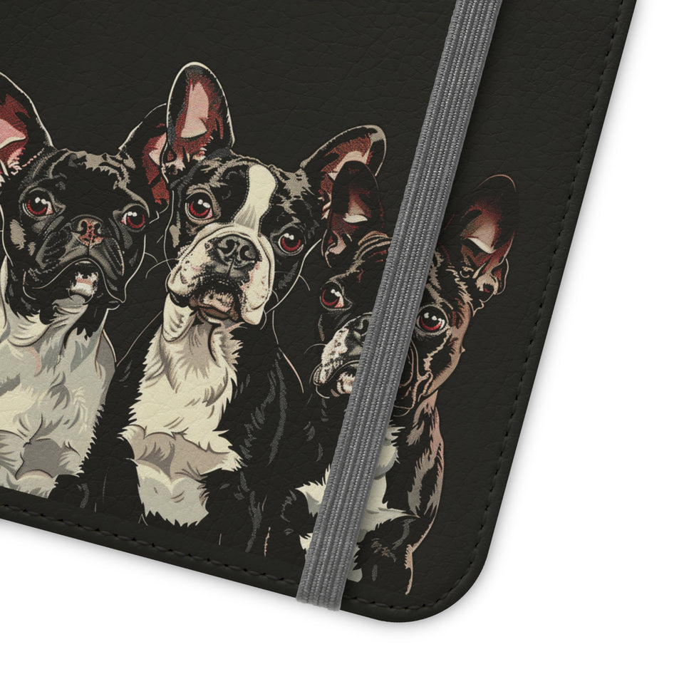 Boston Terrier Phone Case | Boston Terrier Wallet Phone Case | IPhone & Samsung Galaxy Boston Terrier Flip Cases