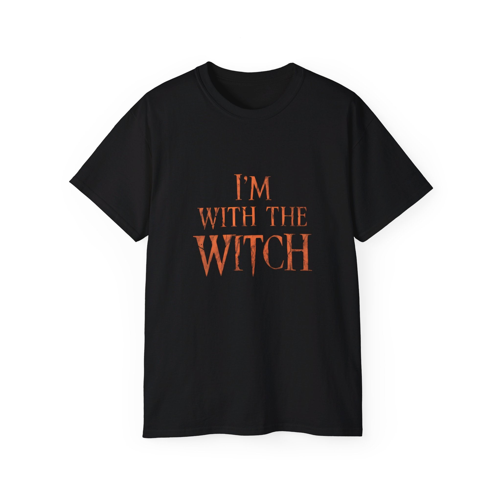 I'm With The Witch Halloween Funny Halloween Costumes Shirt | Happy Halloween Gifts | Scary Halloween Merchandise | Spooky Halloween Unisex T-Shirt Main image