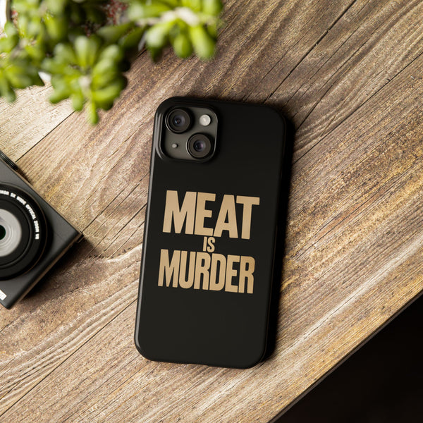 Premium Vegan Meat Is Murder iPhone Case | Vegan Gifts Slim Phone Cases
