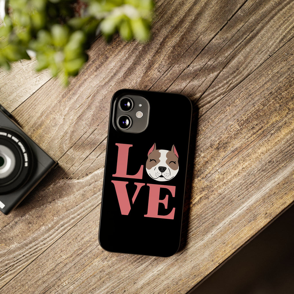 Premium Love Pitbulls iPhone Case | Pitbull Gifts Slim Phone Cases