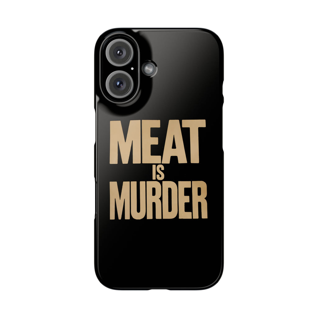 Premium Vegan Meat Is Murder iPhone Case | Vegan Gifts Slim Phone Cases