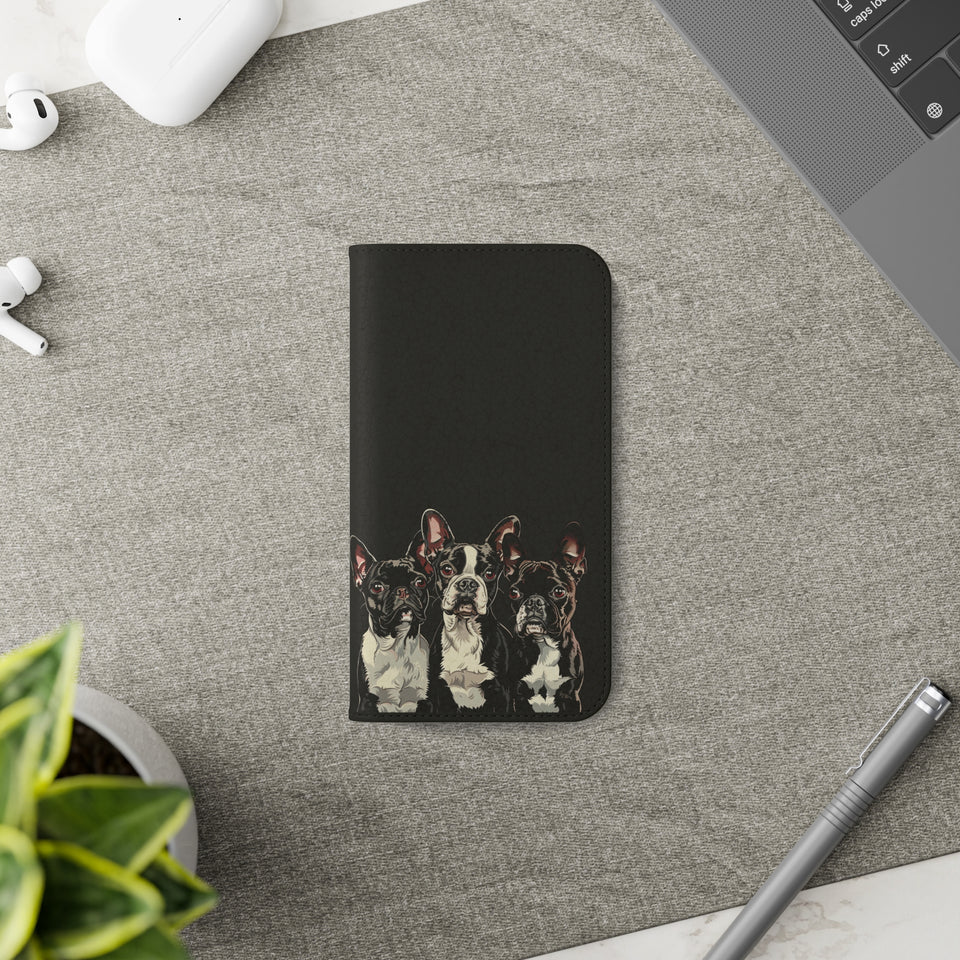 Boston Terrier Phone Case | Boston Terrier Wallet Phone Case | IPhone & Samsung Galaxy Boston Terrier Flip Cases