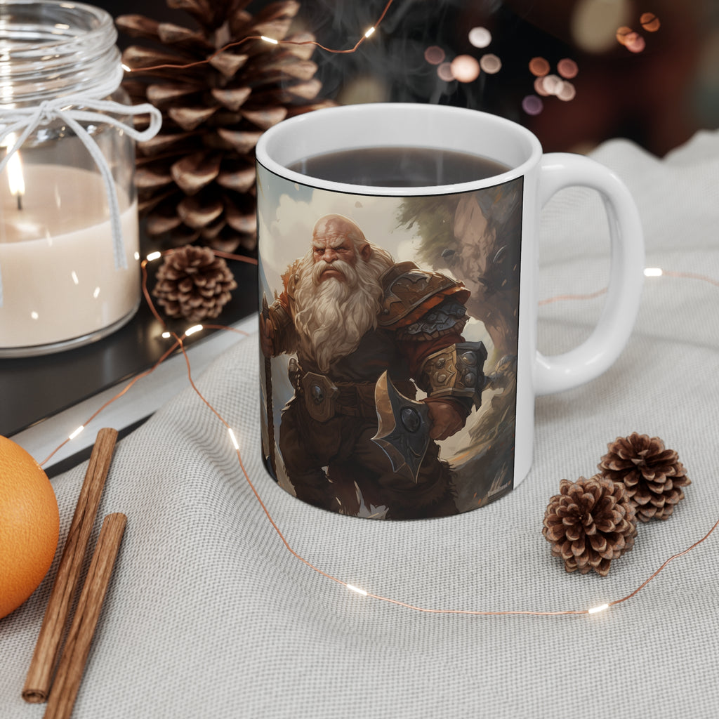 Fantasy RPG Dwarf Mug | Fantasy Roleplaying Game Gift | Fantasy Dwarf Mug 11oz, gifts for dungeon masters, 