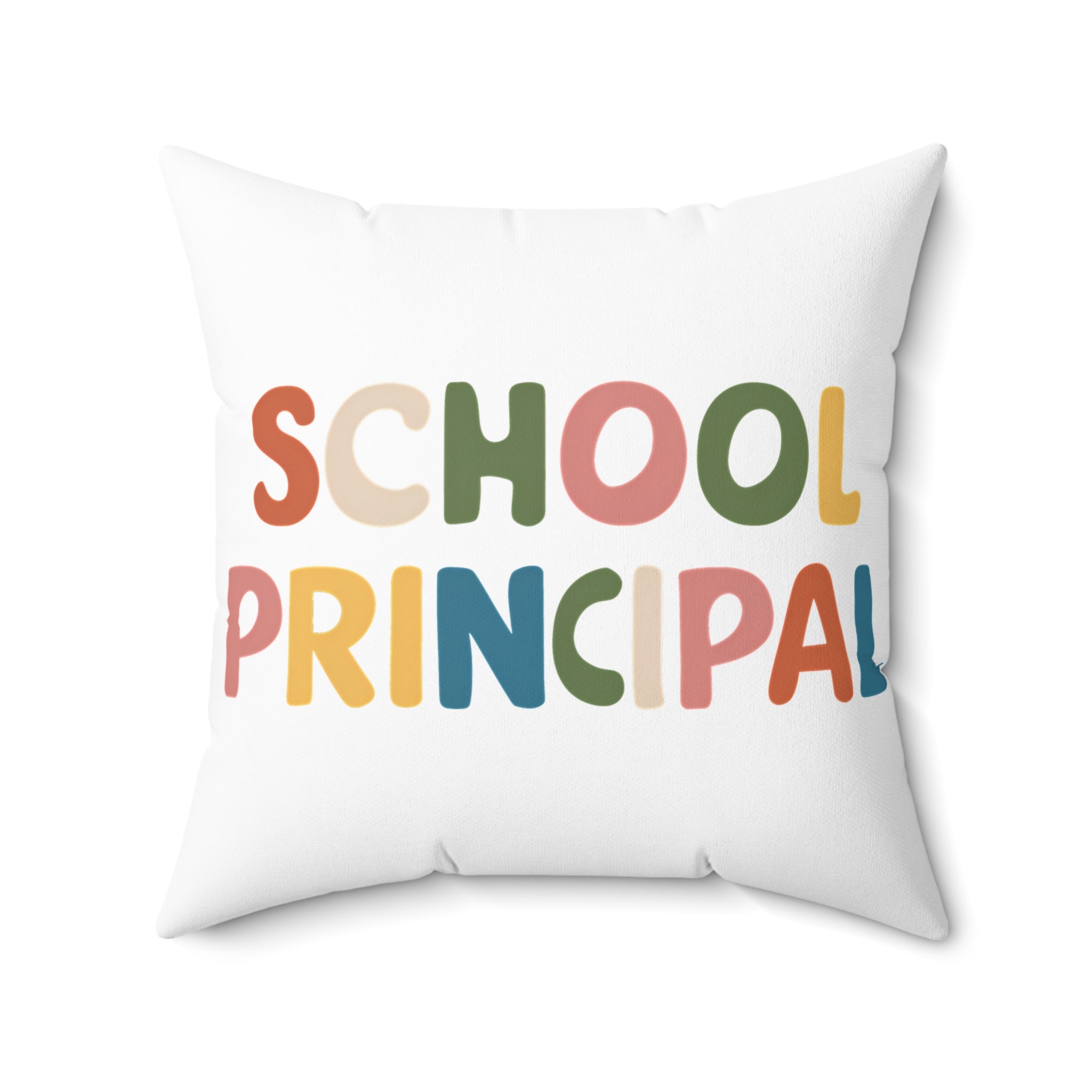 School Principal Spun Polyester Square Pillow | School Principal Gift Pillow Main image