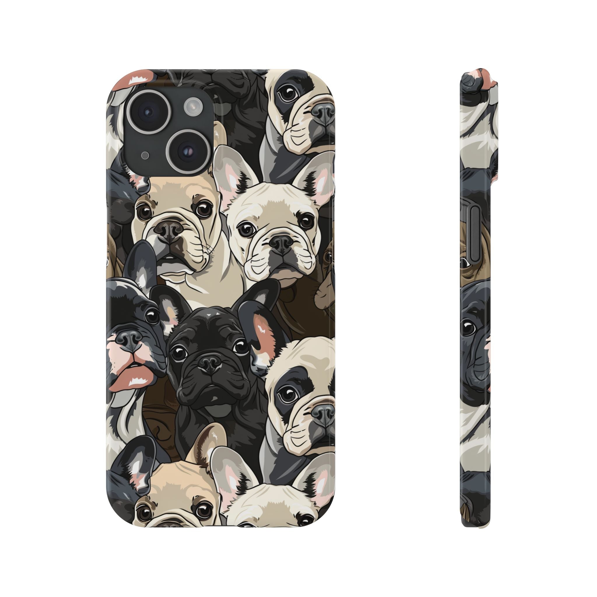 Premium French Bulldogs iPhone Case | Cute Frenchie Gifts Slim Phone Cases Secondary image