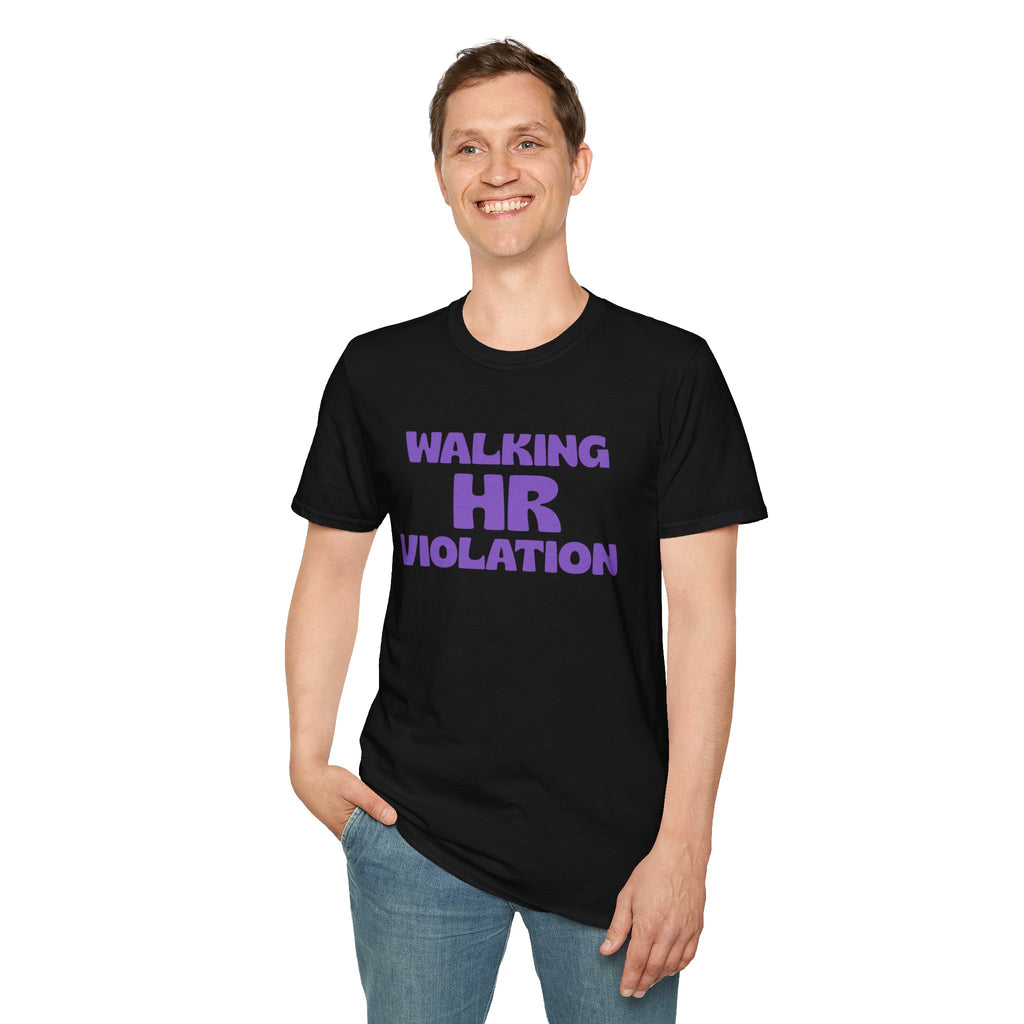 Walking HR Violation T-Shirt — Funny Workplace Humor Tee