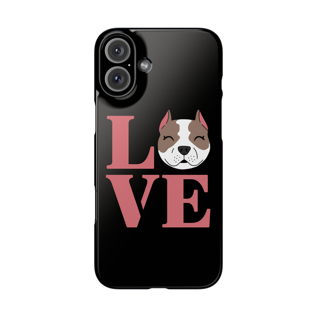 Premium Love Pitbulls iPhone Case | Pitbull Gifts Slim Phone Cases