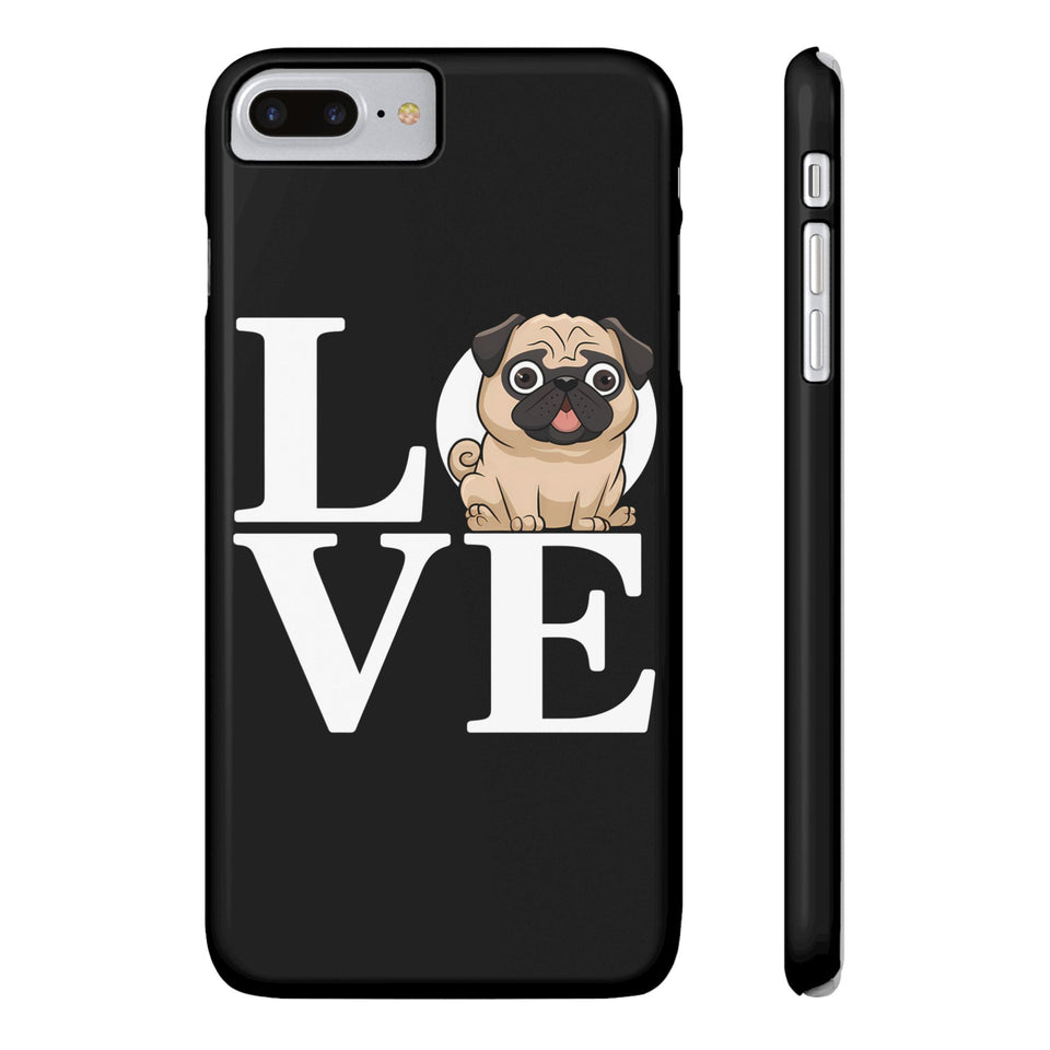 Love Pugs Slim iPhone Case | Cute Pug iPhone Case