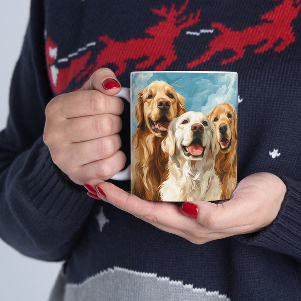 Golden Retriever Mug Group | Golden Retriever Gift | Golden Retriever Coffee Mug | Golden Retriever Presents Mug 11oz