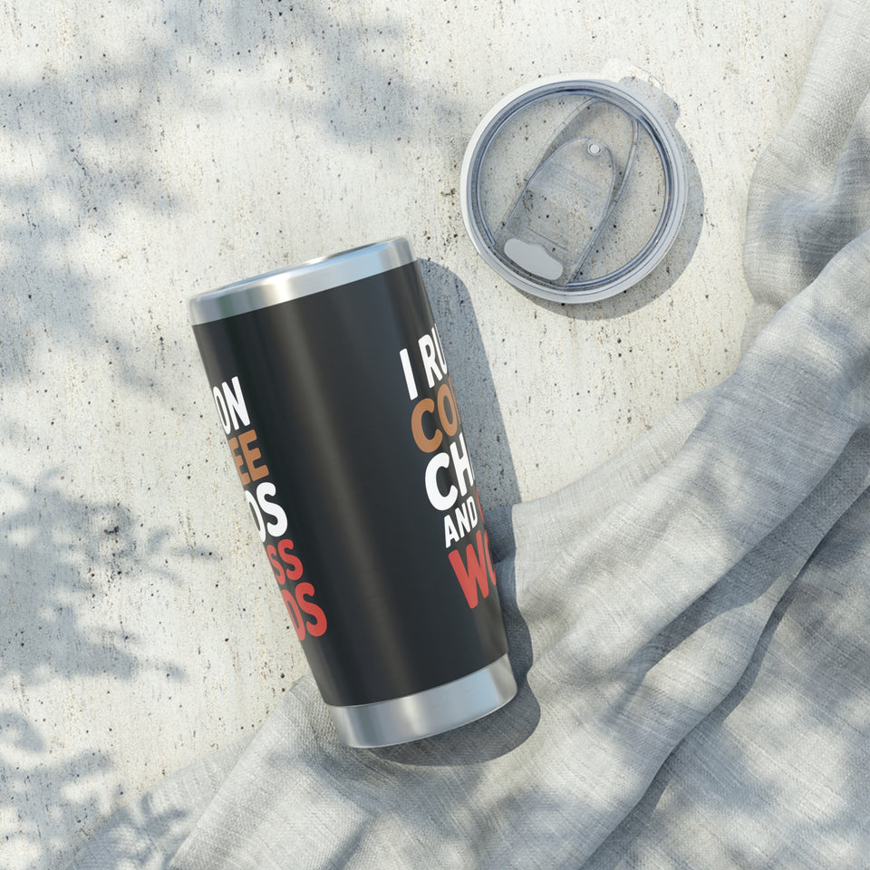 Coffee Lover Tumbler - I Run On Coffee, Chaos, And Cuss Words Coffee Mug