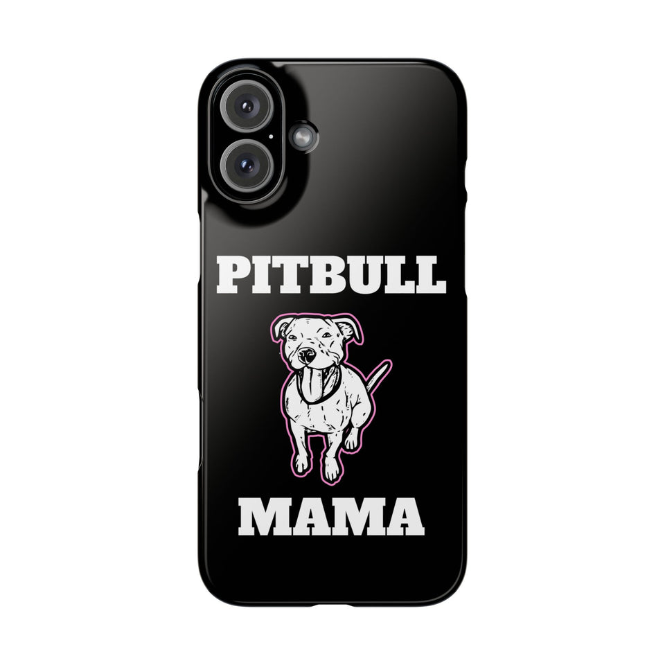 Premium Pitbull Mama 2 iPhone Case | Pitbull Gifts Slim Phone Cases