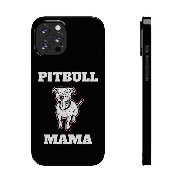 Premium Pitbull Mama 2 iPhone Case | Pitbull Gifts Slim Phone Cases