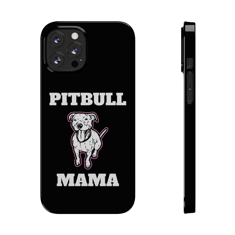 Premium Pitbull Mama 2 iPhone Case | Pitbull Gifts Slim Phone Cases