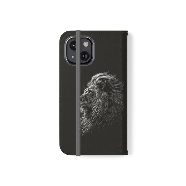 Lion Phone Case | Lion Wallet Phone Case Gifts | IPhone & Samsung Galaxy Lion Flip Cases