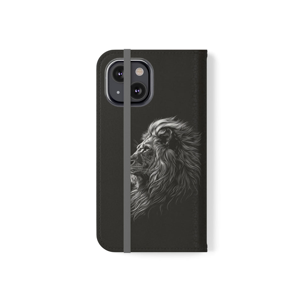 Lion Phone Case | Lion Wallet Phone Case Gifts | IPhone & Samsung Galaxy Lion Flip Cases