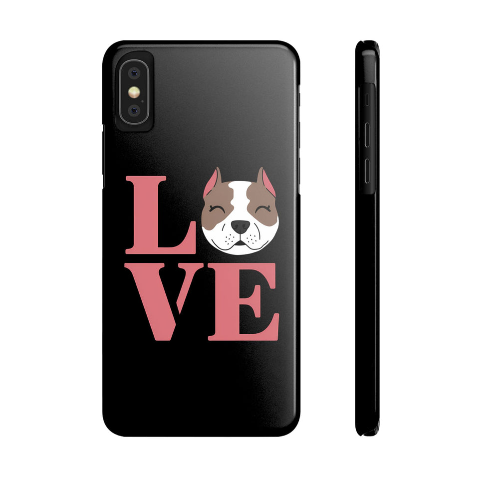 Premium Love Pitbulls iPhone Case | Pitbull Gifts Slim Phone Cases