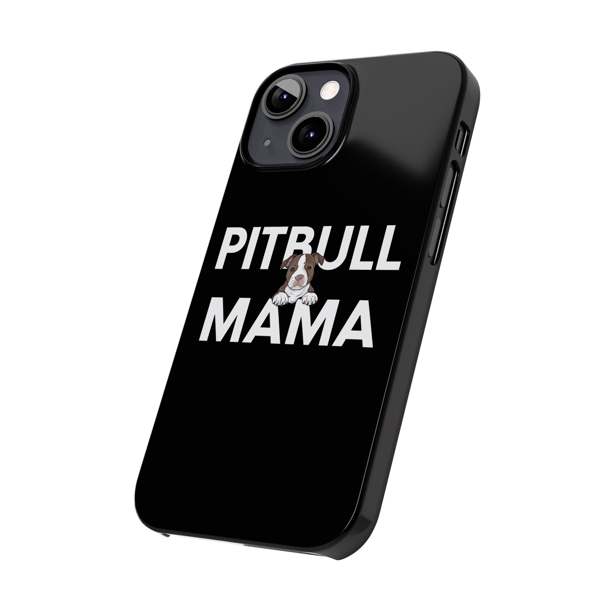 Premium Pitbull Mama 3 iPhone Case | Pitbull Gifts Slim Phone Cases