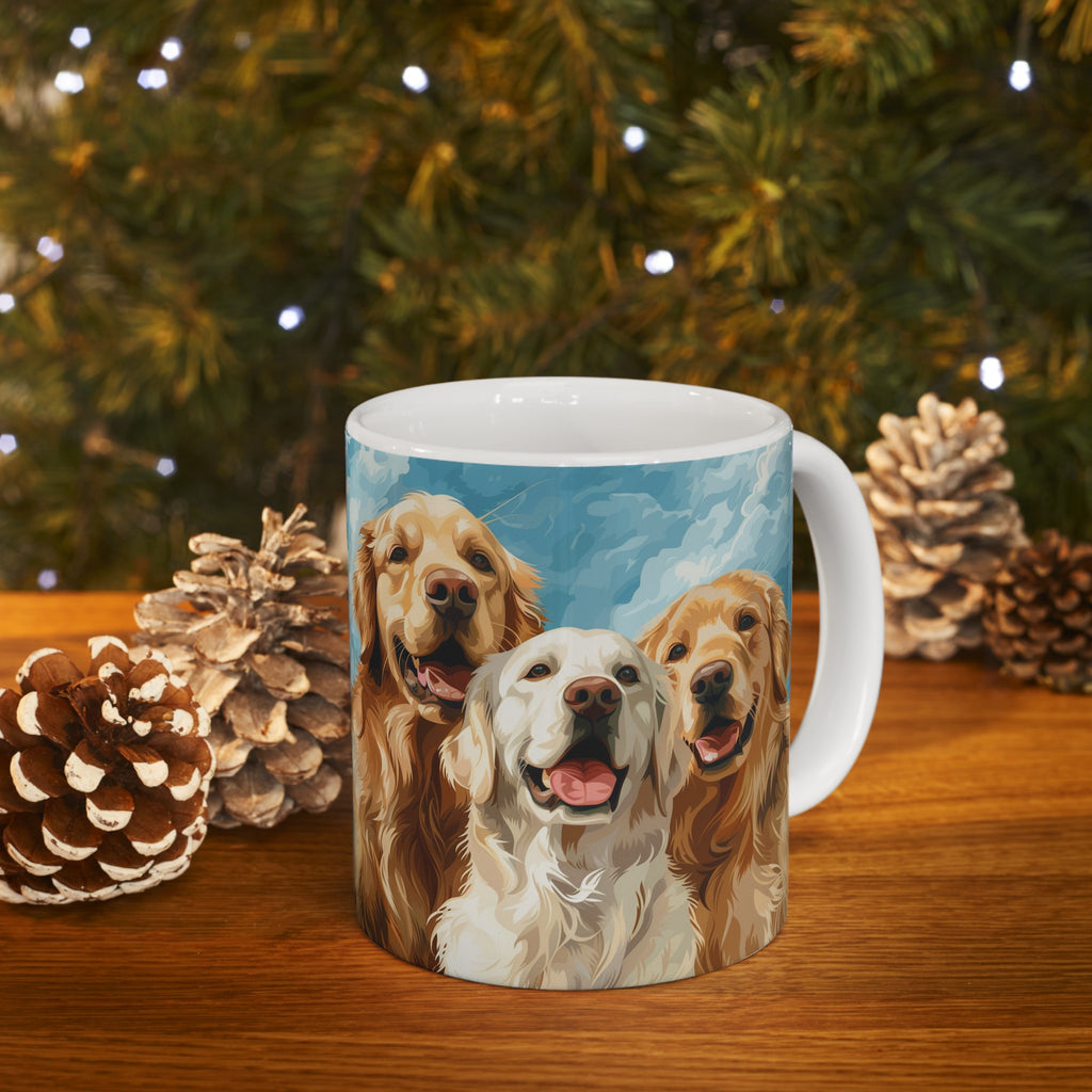 Golden Retriever Mug Group | Golden Retriever Gift | Golden Retriever Coffee Mug | Golden Retriever Presents Mug 11oz