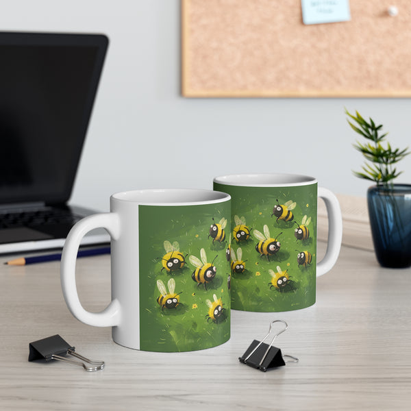 Bee Mug  | Bee Gifts | Bee Presents | Happy Bees Ceramic Mug 11oz