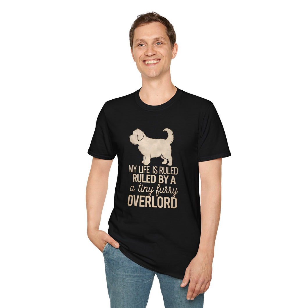 Dog Lover Unisex T-Shirt - My Life Is Ruled By A Tiny Furry Overlord Shirt